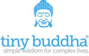 The tiny buddha logo in blue